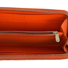 CHRISTIAN DIOR CANNAGE ORANGE PATENT LEATHER WALLET