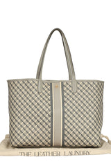 Tory Burch Geo Logo Stripe Tote Bag