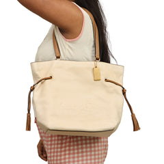 COACH ANDY DEBOSSED HORSE AND CARRIAGE LOGO TOTE BAG