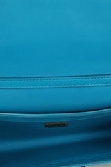 Dolce And Gabbana In Blue Brocade Crystal Embellished Bag