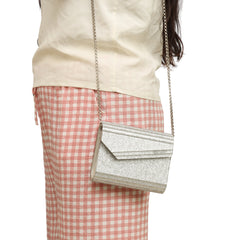 JIMMY CHOO SILVER CANDY CLUTCH