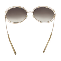 CHLOE CARLINA OVERSIZED ROUND METALLIC FRAM SUNGLASSES