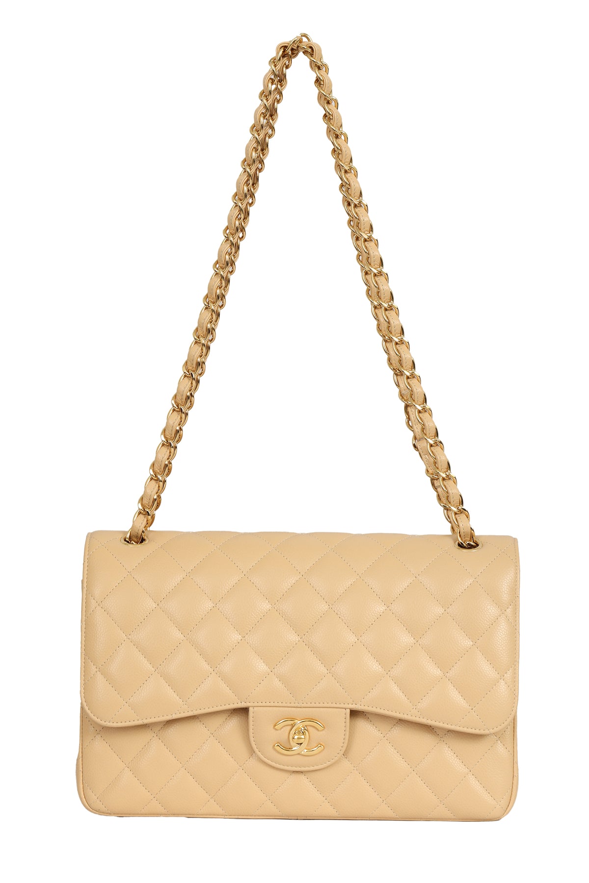 Chanel Classic Jumbo Caviar Leather Double Flap Bag