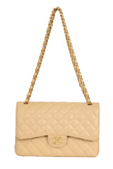 Chanel Classic Jumbo Caviar Leather Double Flap Bag