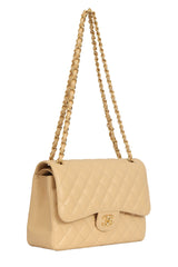 Chanel Classic Jumbo Caviar Leather Double Flap Bag