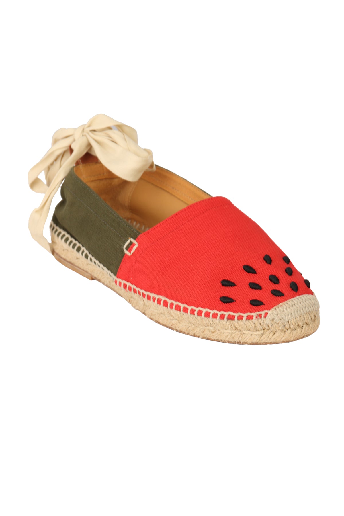 Loewe EU 39 Paula Ibiza Embriodered Canvas Sandals