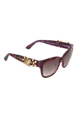 Dolce And Gabbana Floral Embellishment Sunglasses
