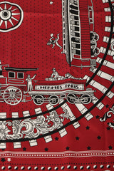 Hermes All Aboard Red Bandana Silk Scarf