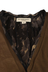 Burberry Size Small Brown V-Neck Cardigan