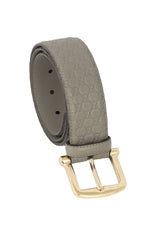 Gucci Size: 85cm/ 34inches Micro Guccissima Embossed  Leather Belt