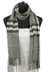 Burberry Cashmere Scarf with a Fringed Trim