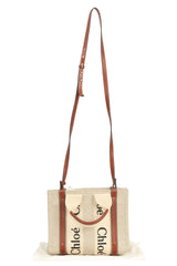 CHLOE BEIGE WOODY SHOPPING TOTE BAG