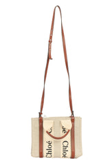 CHLOE BEIGE WOODY SHOPPING TOTE BAG