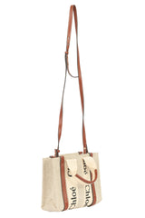 CHLOE BEIGE WOODY SHOPPING TOTE BAG