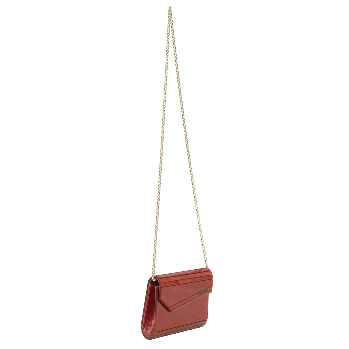 JIMMYCHOO RED CANDY CLUTCH BAG 