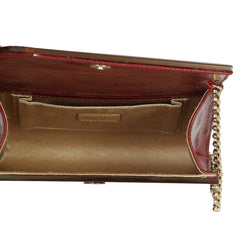 JIMMYCHOO RED CANDY CLUTCH BAG 