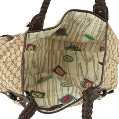 GUCCI PELHAM GG MONOGRAM CANVAS SHOULDER BAG 