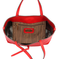SALVATORE FERRAGAMO GANCINI RED TOTE BAG