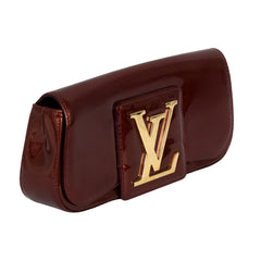 LOUIS VUITTON AMARANTE VERNIS PATENT LEATHER SOBE CLUTCH