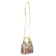 CHRISTIAN DIOR SATIN SEQUIN AND BEAD EMBELLISHMENTS