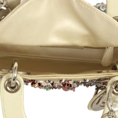 CHRISTIAN DIOR SATIN SEQUIN AND BEAD EMBELLISHMENTS