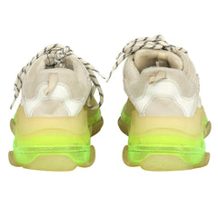 BALENCIAGA EU 44 TRIPLE S CLEAR GREEN SOLE SNEAKERS