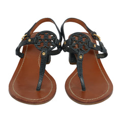 TORY BURCH EU 36 LASER CUT LOGO MILER SANDALS