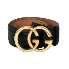 GUCCI 80 CM I 32 INCHES GG MARMONT PROMINENT GOLD TONE BUCKLE BELT