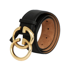 GUCCI 80 CM I 32 INCHES GG MARMONT PROMINENT GOLD TONE BUCKLE BELT