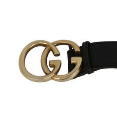 GUCCI 80 CM I 32 INCHES GG MARMONT PROMINENT GOLD TONE BUCKLE BELT