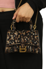 BALENCIAGA HOURGLASS BEADED TOP-HANDLE HANDBAG