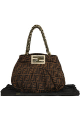 FENDI MIA ZUCCA MEDIUM CANVAS SHOULDER BAG