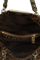 FENDI MIA ZUCCA MEDIUM CANVAS SHOULDER BAG