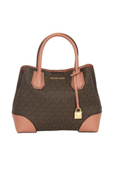 MICHAEL KORS MERCER GALLERY SIGNATURE  LOGO SATCHEL HANDBAG