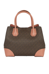 MICHAEL KORS MERCER GALLERY SIGNATURE  LOGO SATCHEL HANDBAG