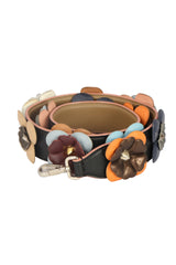 FENDI MULTICOLOUR FLOWERLAND LEATHER STRAP