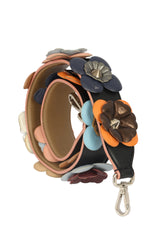 FENDI MULTICOLOUR FLOWERLAND LEATHER STRAP