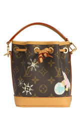 LOUIS VUITTON MONOGRAM VIVIENNE HOLIDAY NANO NOE SHOULDER BAG