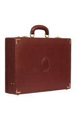 CARTIER MUST DE BURGUNDY LEATHER ATTACHE CASE