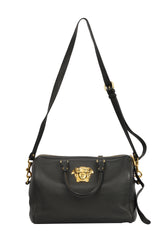 VERSACE LA MEDUSA LEATHER SATCHEL BAG