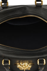VERSACE LA MEDUSA LEATHER SATCHEL BAG