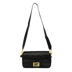 FENDI BAGUETTE 3D EMBOSSED FF MOTIF CROSSBODY BAG