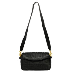 FENDI BAGUETTE 3D EMBOSSED FF MOTIF CROSSBODY BAG