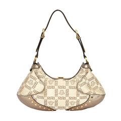 VERSACE ICONIC GRECA PATTERN HOBO BAG