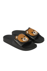 MOSCHINO SIZE EU:39 TEDDY BEAR-MOTIF SLIDES