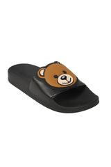 MOSCHINO SIZE EU:39 TEDDY BEAR-MOTIF SLIDES