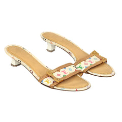LOUIS VUITTON EU 38 TAKASHI MURAKAMI MONOGRAM MULTICOLOUR SANDALS