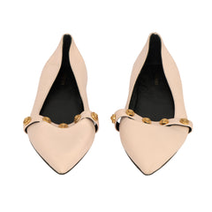 VERSACE EU 38 MEDUSA LOGO STUDS BALLET FLATS