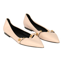 VERSACE EU 38 MEDUSA LOGO STUDS BALLET FLATS