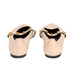 VERSACE EU 38 MEDUSA LOGO STUDS BALLET FLATS